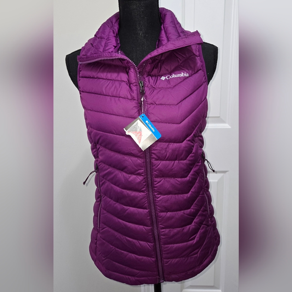 NWT Columbia Women's Purple Omni-Heat Puffer Vest - Picture 8 of 15